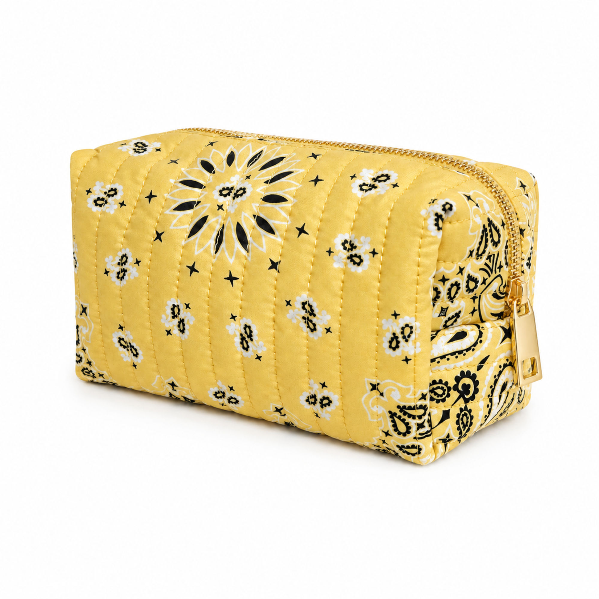 Ellison+Young Bandana Cosmetic Case with Embroidery, Everyday Travel Pouch