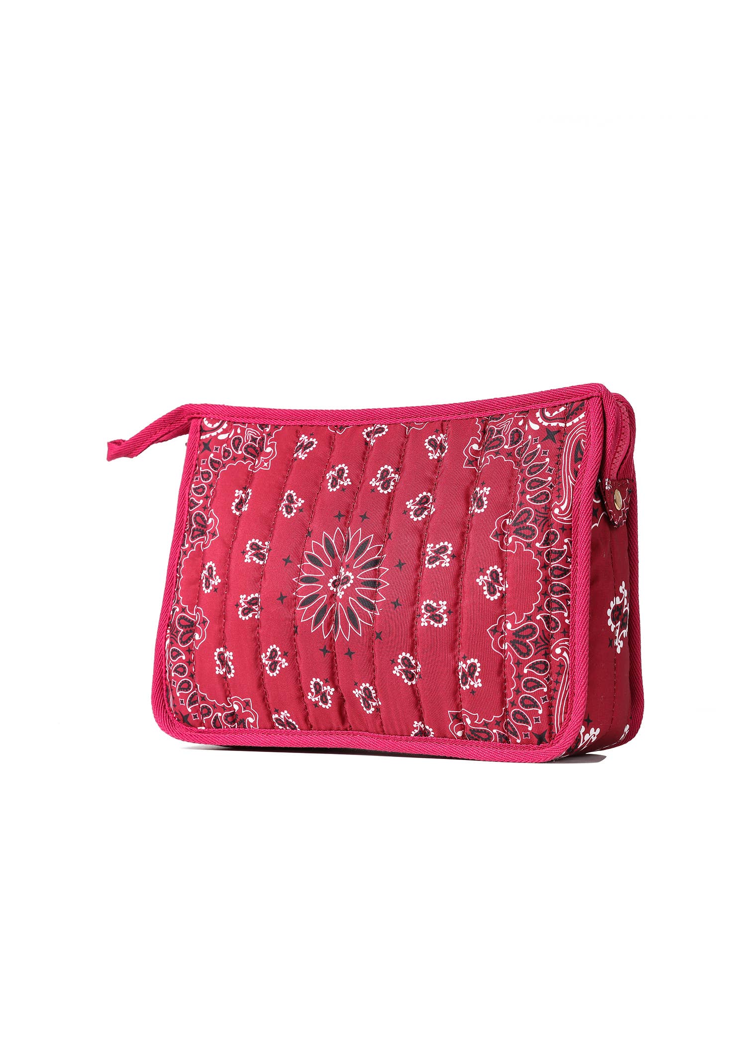 Bandana Print Pouch -Beau Burgundy