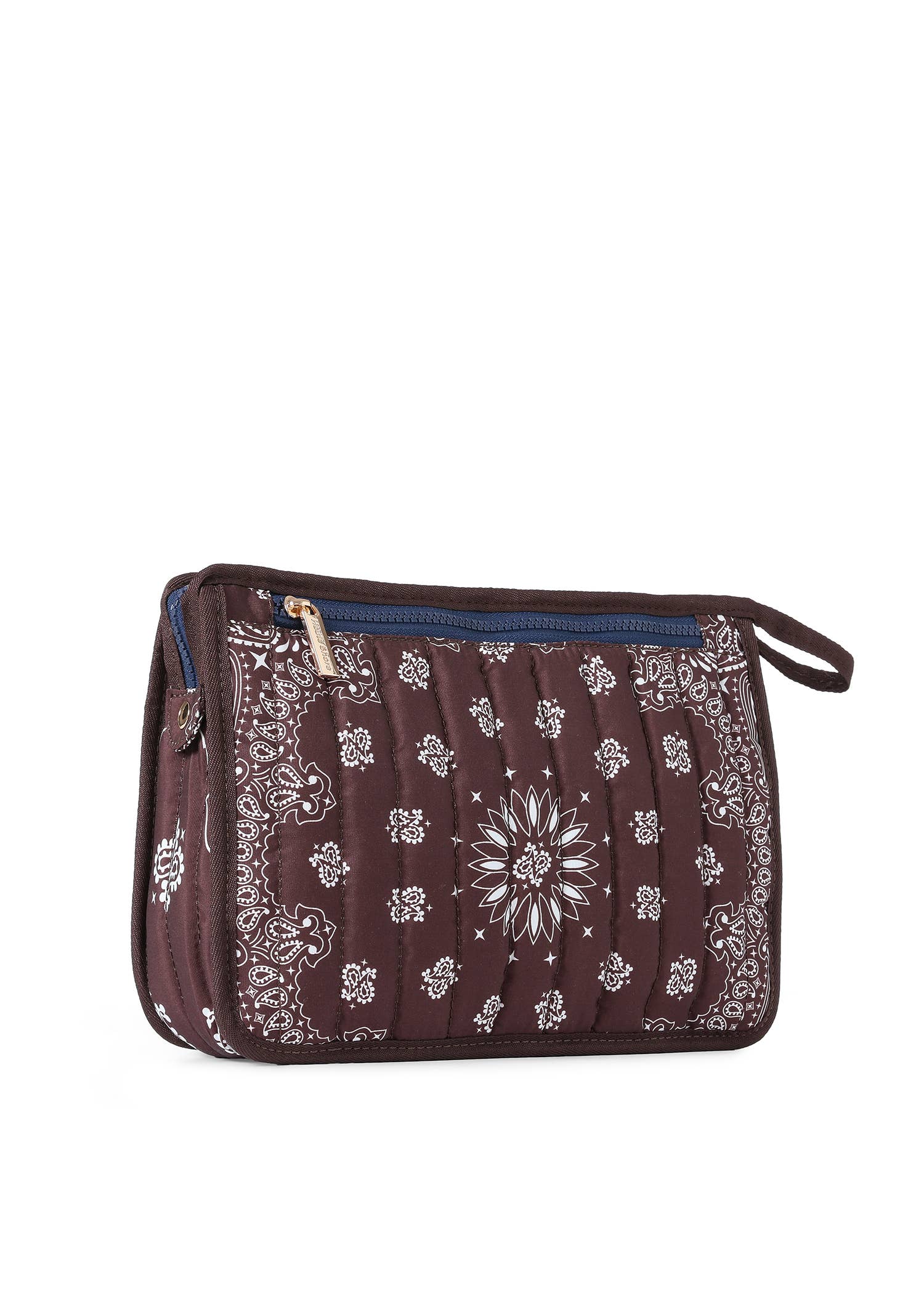 Bandana Print Pouch - Beau Brown