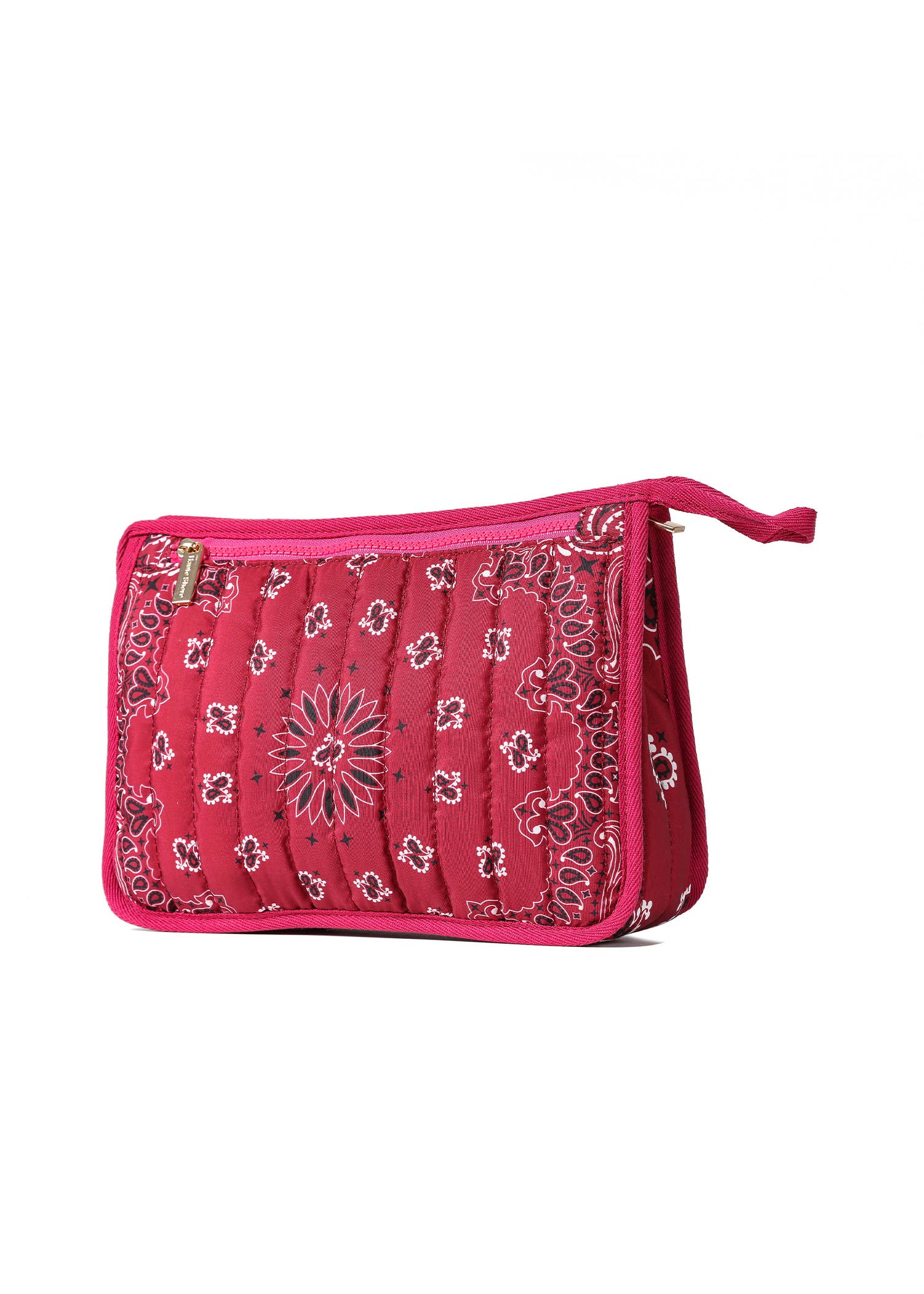 Bandana Print Pouch -Beau Burgundy