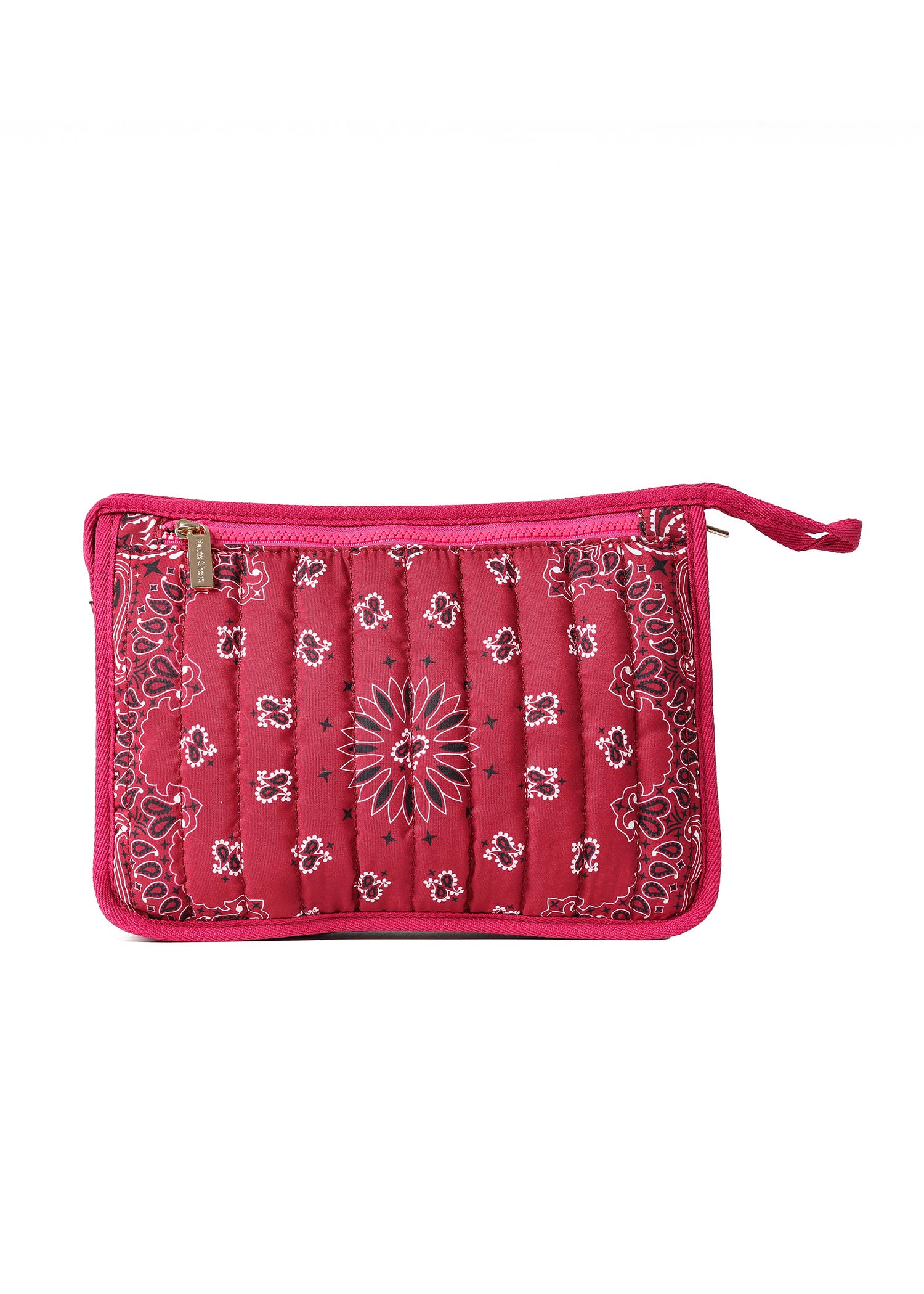 Bandana Print Pouch -Beau Burgundy