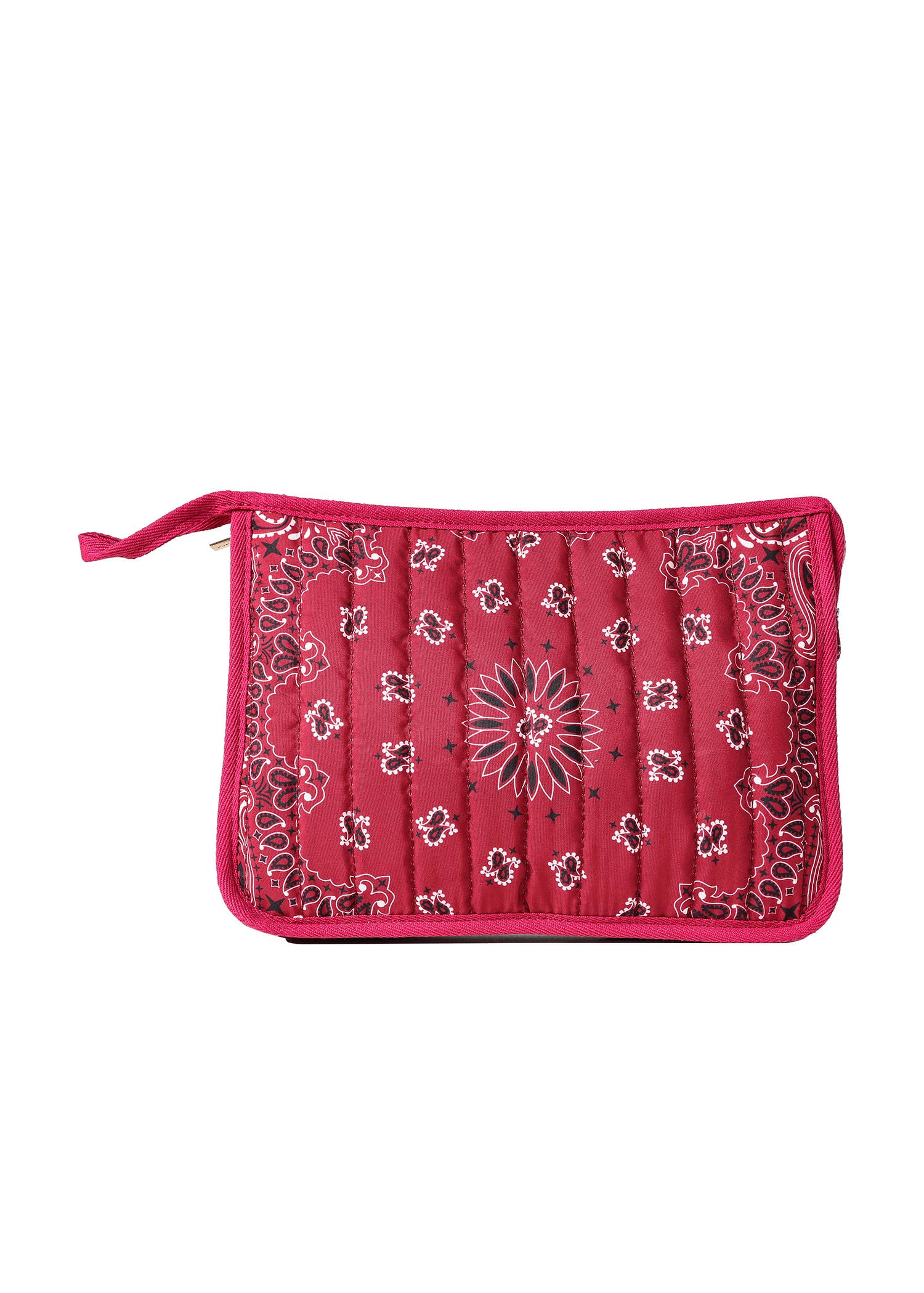 Bandana Print Pouch -Beau Burgundy