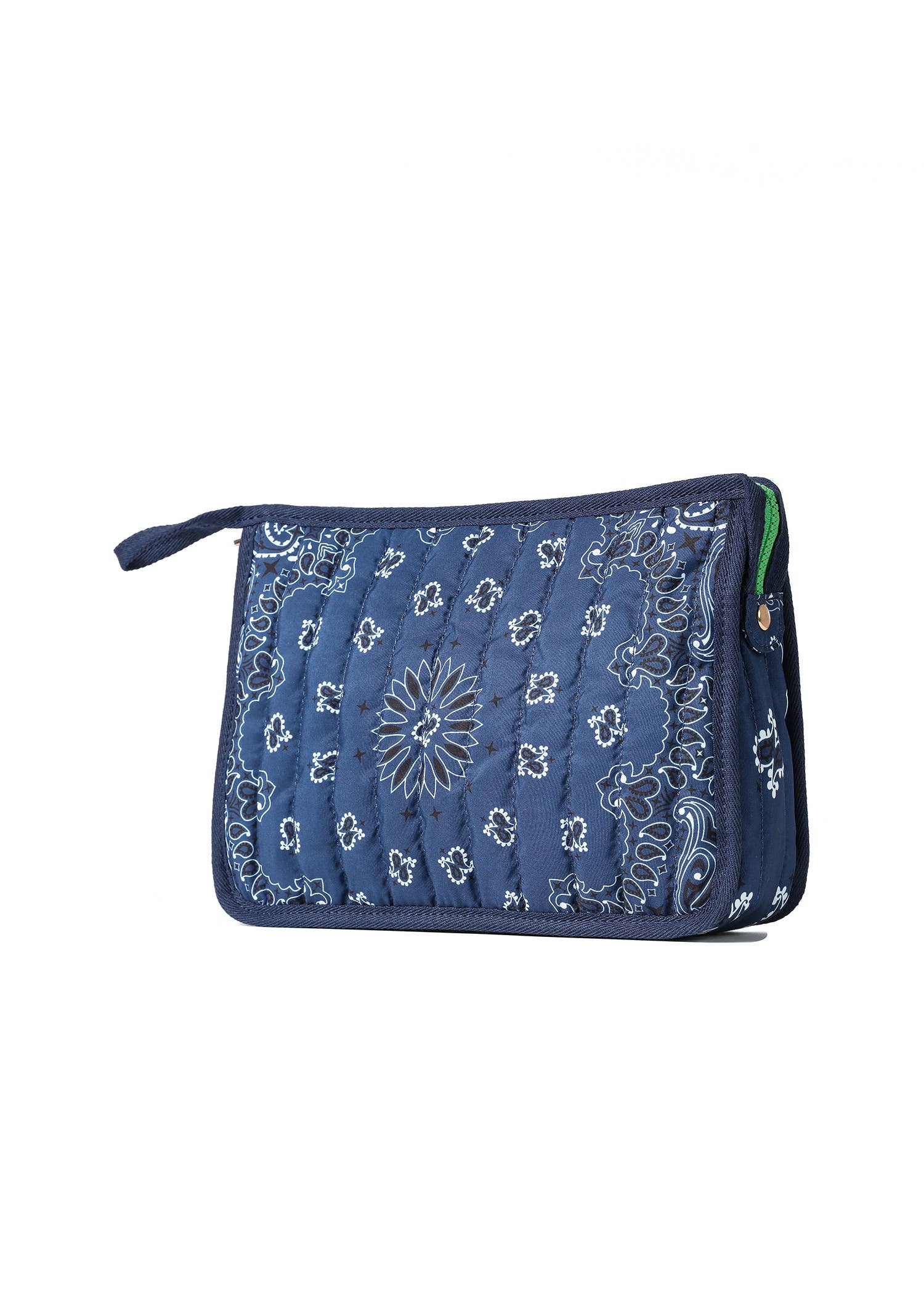 Bandana Print Pouch w/ Custom Embroidery - Beau Navy
