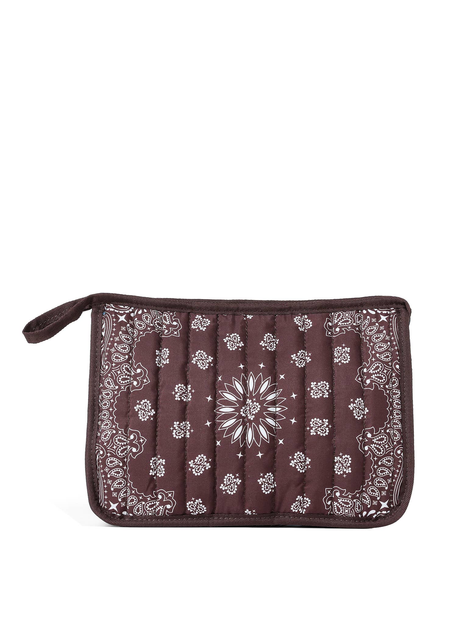 Bandana Print Pouch - Beau Brown